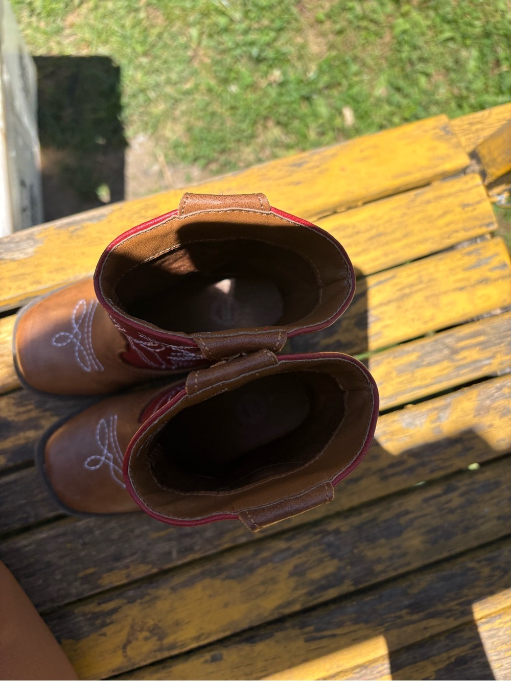 wonder nation Brown and Red Toddler Cowboy Boots - Picture 6 of 6